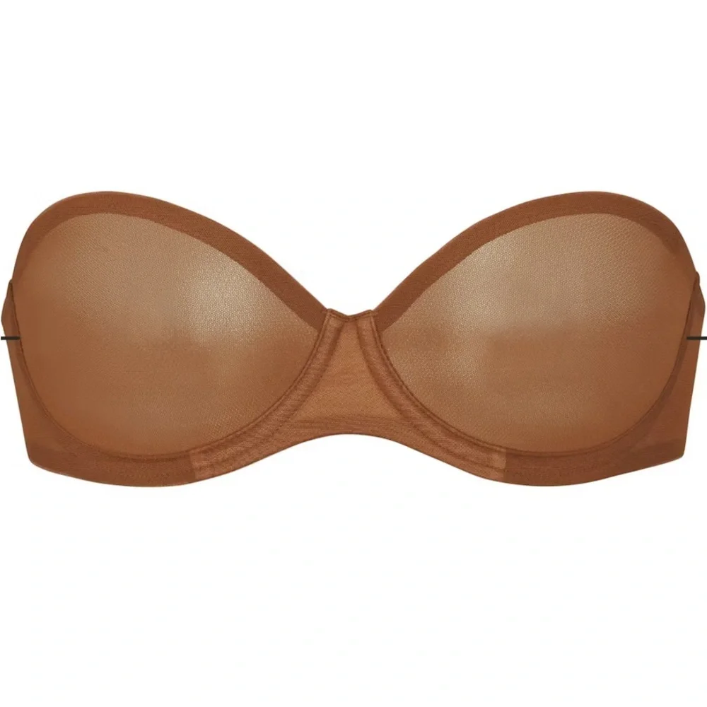 NWT SKIMS Ultra Fine Mesh Strapless Bra in Bronze 34D - Picture 6 of 10